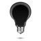 Black lightbulb, solid illustration