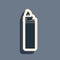 Black Lighter icon isolated on grey background. Long shadow style. Vector