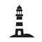 Black lighthouse icon