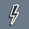 Black Lightning bolt icon isolated on grey background. Flash icon. Charge flash icon. Thunder bolt. Lighting strike