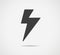 Black lightning icon isolated on white background. Vector flash symbol.