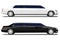 Black Limo White Limousine car transportation