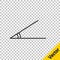 Black line Acute angle of 45 degrees icon isolated on transparent background. Vector Illustration