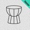 Black line African darbuka drum icon isolated on transparent background. Musical instrument. Vector