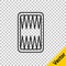 Black line Backgammon board icon isolated on transparent background. Vector