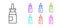 Black line Bottle nasal spray icon isolated on white background. Set icons colorful. Vector Illustration