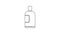 Black line Bottle of shampoo icon isolated on white background. 4K Video motion graphic animation