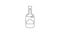 Black line Bottles of wine icon isolated on white background. 4K Video motion graphic animation