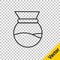 Black line Chemex icon isolated on transparent background. Alternative methods of brewing coffee. Coffee culture. Vector