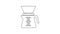 Black line Chemex icon isolated on white background. Alternative methods of brewing coffee. Coffee culture. 4K Video