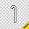 Black line Crowbar icon isolated on transparent background. Vector Illustration