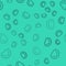 Black line Dumplings icon isolated seamless pattern on green background. Pierogi, varenyky, pelmeni, ravioli