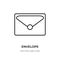 Black line envelope icon mail logo message vector