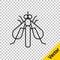 Black line Experimental insect icon isolated on transparent background. Vector