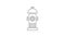 Black line Fire hydrant icon isolated on white background. 4K Video motion graphic animation