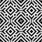 Black line geometric diamond abstract seamless pattern vector background