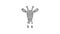 Black line Giraffe head icon isolated on white background. Animal symbol. 4K Video motion graphic animation