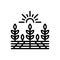 Black line icon for Agricultural, farming and agrarian