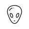 Black line icon for Alien, stranger and gringo