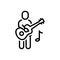 Black line icon for Amateur, nonprofessional and music