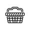 Black line icon for Baskets, ecommerce and hamper