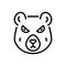 Black line icon for Bear, omnivores and animal