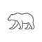 Black line icon for Bear, omnivores and badge