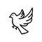 Black line icon for Bird, fowl and fly