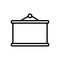 Black line icon for Blackboard, education and study