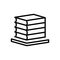 Black line icon for Books, bibliography and collection