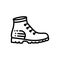 Black line icon for Boots, shoes and footwear