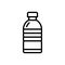 Black line icon for Bottle, container and water