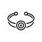 Black line icon for Bracelets, bangle and precious