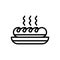 Black line icon for Bread, food and comestible