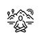 Black line icon for Calm, tranquil and yoga