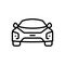 Black line icon for Car, conveyance and transport