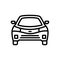 Black line icon for Car, motor and vehicle