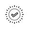 Black line icon for Check, true and checklist