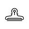 Black line icon for Clips, paperclip and binder