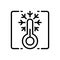 Black line icon for Cold, lagging and snow