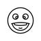 Black line icon for Comic, emoji and funny