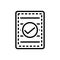 Black line icon for Confirm, endorse and approve