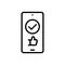 Black line icon for Convenient, acceptable and helpful