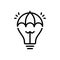 Black line icon for Creative, genius and cleverness