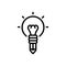 Black line icon for Creativity, cleverness and genius