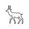 Black line icon for Deer, stag and reindeer