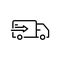 Black line icon for Delivery Truck, delivery and truck