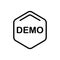 Black line icon for Demo, demonstration and exhibition
