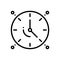 Black line icon for Dials, clock and countdown