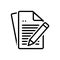 Black line icon for Dissertation, treatise and document